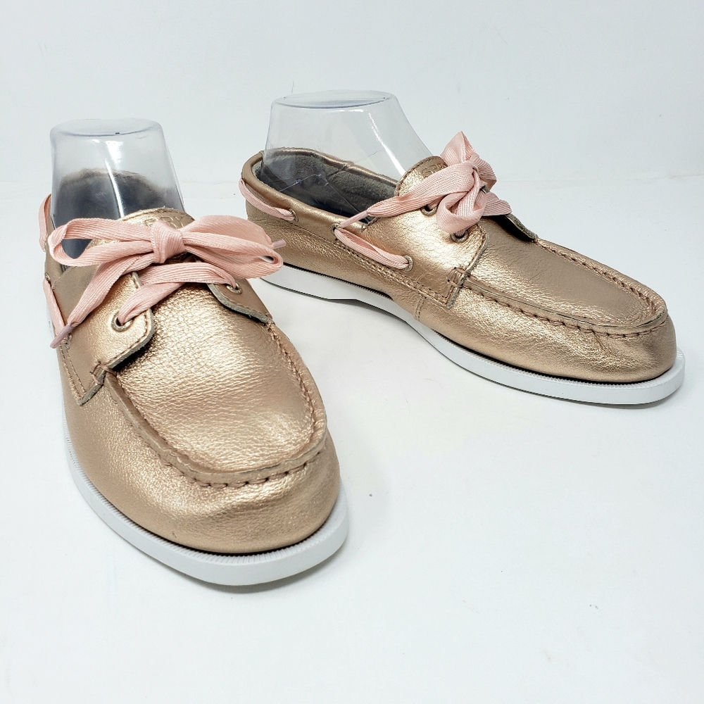 Sperry Top Sider Deck Shoes Rose Gold Metallic